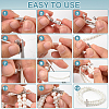1Pc 925 Sterling Silver Micro Pave Clear Cubic Zirconia Fold Over Clasps STER-BC0003-25-4