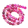 Natural Striped Agate/Banded Agate Bead Strands X-G-K166-13-8mm-03-3