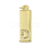 Brass Micro Pave Clear Cubic Zirconia Pendants KK-P266-06G-D-1