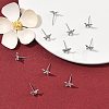 SHEGRACE Brass Micro Pave Clear Cubic Zirconia Stud Earrings XGRQ4N863-725P-4