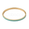 304 Stainless Steel Enamel Hinged Cuff Bangles for Women SA-CBAC920-15G-01C-4