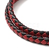 Microfiber Leather Braided Double Loops Wrap Bracelet with 304 Stainless Steel Magnetic Clasp for Men Women BJEW-C021-08-P-4