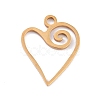 Ion Plating(IP) 201 Stainless Steel Pendants STAS-K003-08G-2