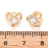Brass Micro Pave Clear Cubic Zirconia Charms KK-N267-12G-3