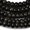 Natural Golden Sheen Obsidian Beads Strands G-A280-A15-01-4