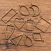 Zinc Alloy Open Back Bezel Pendants FIND-PW0024-02D-1