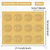 34 Sheets Self Adhesive Gold Foil Embossed Stickers DIY-WH0509-074-2