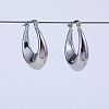 Shiny U-shaped Brass Hoop Earrings DA9481-2