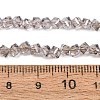 Electroplate Transparent Glass Beads Strands GL-CBA7A17-01A-01-2