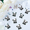 18Pcs 3 Colors Panda Silicone Beads SIL-OC0001-08-5