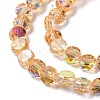 Transparent Electroplate Glass Beads Strands GLAA-Q099-I01-09-3
