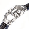 Men's Braided Leather Cord Bracelets BJEW-H559-15C-2