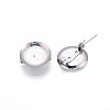 304 Stainless Steel Brooch Cabochon Settings STAS-E547-08G-P-1