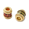 Rack Plating & Long-Lasting Plated Brass Micro Pave Cubic Zirconia European Beads ZIRC-P011-05A-G-NF-2