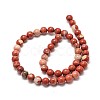 Natural Red Jasper Beads Strands G-P075-56-6mm-2