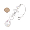 Glass & 201 Stainless Steel Suncatchers HJEW-JM01897-2