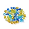 5 Colors Spray Painted & Baking Paint Crackle Glass Beads CCG-X0010-04-8mm-2