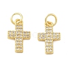 Brass Micro Pave Cubic Zirconia Pendants KK-C092-21D-G-1