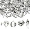 50Pcs 5 Styles Tibetan Style Alloy Pendants TIBEP-YW0001-85-1