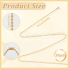 30Pcs Iron Ball Chain Necklace Making MAK-SP0001-08G-2