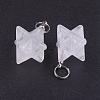 Natural Quartz Crystal Pendants X-G-E398-02J-1