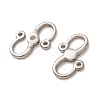 304 Stainless Steel S-Hook Clasps with Blank Bezel Cups SA-CBA7A40-03P-B-3