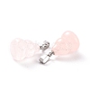 Natural Rose Quartz Pendants G-G846-01C-3