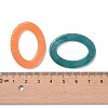 Oval Imitation Gemstone Acrylic Linking Rings X-OACR-R022-M-4