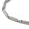 Non-Tarnish 201 Stainless Steel Bar Link Chain Necklaces for Men Women NJEW-G112-07D-P-2