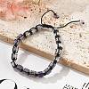 Adjustable Natural Amethyst and Non-magnetic Synthetic Hematite Braided Bead Bracelets BJEW-Z090-01H-1