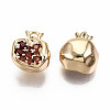 Brass Micro Pave Chocolate Cubic Zirconia Charms KK-S360-047-NF-2