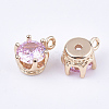 Transparent Glass Charms GLAA-T007-17E-3