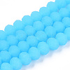Imitation Jade Solid Color Glass Beads Strands EGLA-A034-J10mm-MD11-1