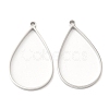 Non-Tarnish 304 Stainless Steel Open Back Bezel Teardrop Pendants STAS-Z040-11A-P-1