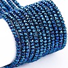 Electroplate Glass Beads Strands X-EGLA-F149-FP-05-1
