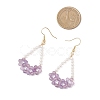 Natural Amethyst Arch Dangle Earrings EJEW-TA00742-03-4