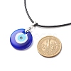 3Pcs 3 Size Lampwork Evil Eye Pendant Necklaces Set with Waxed Cords for Women NJEW-JN03954-7
