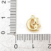 Brass Micro Pave Clear Cubic Zirconia Charms KK-Z151-18G-D-3