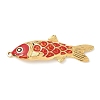 304 Stainless Steel Enamel Big Pendants STAS-L026-07G-04-1