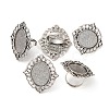 Vintage Adjustable Iron Flower Finger Ring Components Alloy Cabochon Bezel Settings X-PALLOY-O036-03AS-5