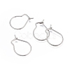Tarnish Resistant 304 Stainless Steel Hoop Earrings Findings STAS-H436-02P-1