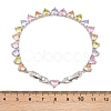 Platinum Tone Brass Micro Pave Cubic Zirconia Tennis Bracelets BJEW-B160-01P-01-6