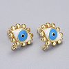 Brass Stud Earring Findings EJEW-K083-10G-1