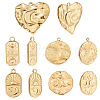 10Pcs 5 Styles Moon & Star Theme 304 Stainless Steel Pendants STAS-BBC0009-33-1