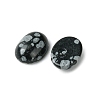 Synthetic Snowflake Obsidian Cabochons G-A094-01B-35-2