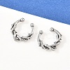 316 Stainless Steel Hoop Nose Rings AJEW-C044-05B-AS-1