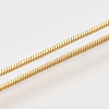 Brass Square Snake Chain Necklace Making MAK-T006-10A-G-3