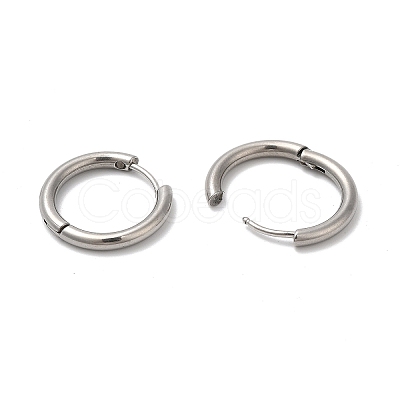 Tarnish Resistant 202 Huggie Hoop Earrings with 304 Stainless Steel Pins for Women EJEW-Q767-02D-P-1