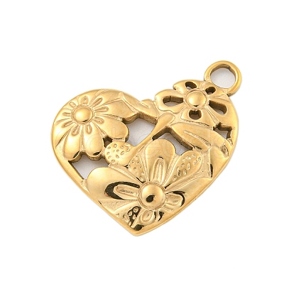 304 Stainless Steel Pendants STAS-L080-022G-1