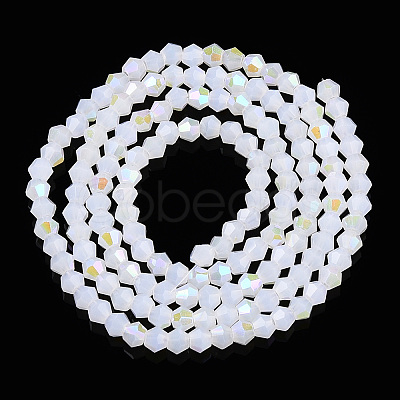 Imitation Jade Electroplate Glass Beads Strands EGLA-A039-J2mm-L06-1